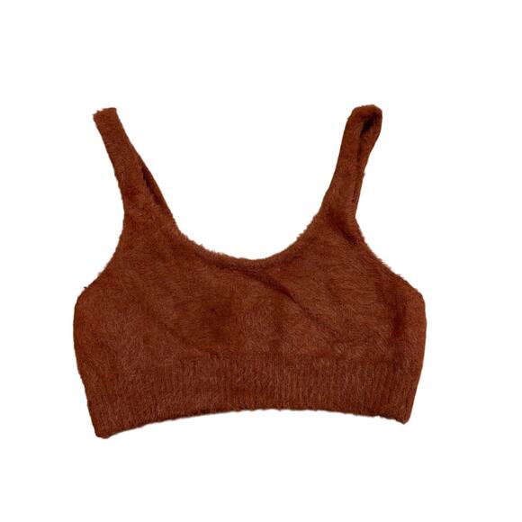 Camila Coelho Revolve Alondra Fuzzy Crop Top Women's Small - Picture 1 of 9